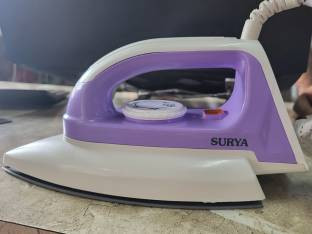 SURYA Hero Plus 800 W Dry Iron  (white , purple)