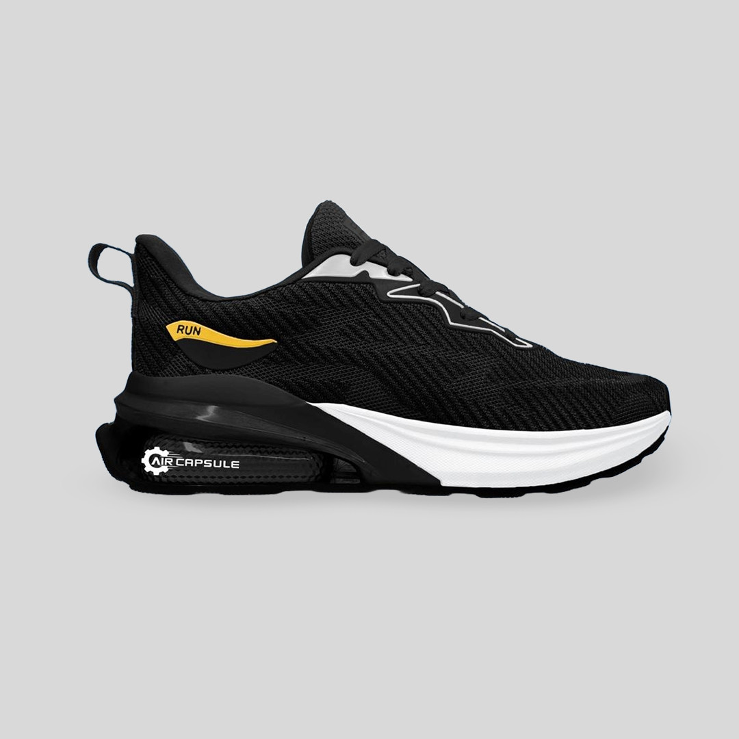 COLUMBUS Mesh Lace Up Men's Sports Shoes  SUPER JUMP BLK-MSTD